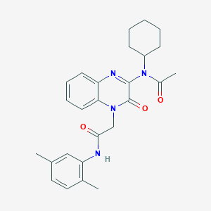 2-[3-(N-Cyclohexylacetamido)-2-oxo-1,2-dihydroquinoxalin-1-YL]-N-(2,5-dimethylphenyl)acetamide