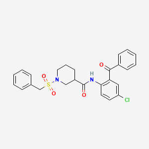 1-(benzylsulfonyl)-N-[4-chloro-2-(phenylcarbonyl)phenyl]piperidine-3-carboxamide