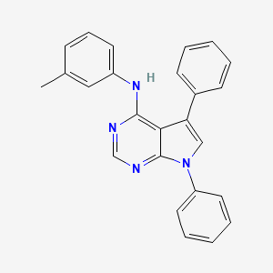 molecular formula C25H20N4 B11229190 N-(3-methylphenyl)-5,7-diphenyl-7H-pyrrolo[2,3-d]pyrimidin-4-amine 