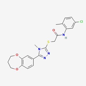 N-(5-chloro-2-methylphenyl)-2-{[5-(3,4-dihydro-2H-1,5-benzodioxepin-7-yl)-4-methyl-4H-1,2,4-triazol-3-yl]sulfanyl}acetamide