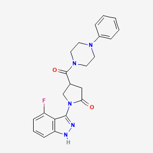 1-(4-fluoro-1H-indazol-3-yl)-4-[(4-phenylpiperazin-1-yl)carbonyl]pyrrolidin-2-one