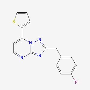 molecular formula C16H11FN4S B11229235 2-(4-Fluorobenzyl)-7-(thiophen-2-yl)[1,2,4]triazolo[1,5-a]pyrimidine 