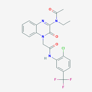 N-[4-(2-{[2-chloro-5-(trifluoromethyl)phenyl]amino}-2-oxoethyl)-3-oxo-3,4-dihydroquinoxalin-2-yl]-N-ethylacetamide