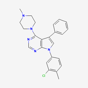 7-(3-chloro-4-methylphenyl)-4-(4-methylpiperazin-1-yl)-5-phenyl-7H-pyrrolo[2,3-d]pyrimidine