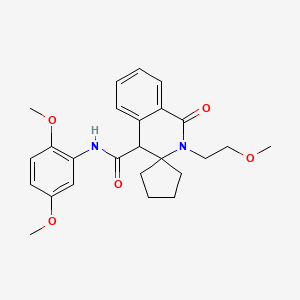 N-(2,5-dimethoxyphenyl)-2'-(2-methoxyethyl)-1'-oxo-1',4'-dihydro-2'H-spiro[cyclopentane-1,3'-isoquinoline]-4'-carboxamide