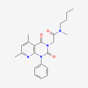 N-butyl-2-(5,7-dimethyl-2,4-dioxo-1-phenyl-1,4-dihydropyrido[2,3-d]pyrimidin-3(2H)-yl)-N-methylacetamide