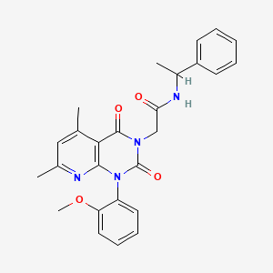 2-[1-(2-methoxyphenyl)-5,7-dimethyl-2,4-dioxo-1,4-dihydropyrido[2,3-d]pyrimidin-3(2H)-yl]-N-(1-phenylethyl)acetamide