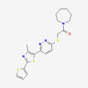 1-(Azepan-1-yl)-2-((6-(4-methyl-2-(thiophen-2-yl)thiazol-5-yl)pyridazin-3-yl)thio)ethanone