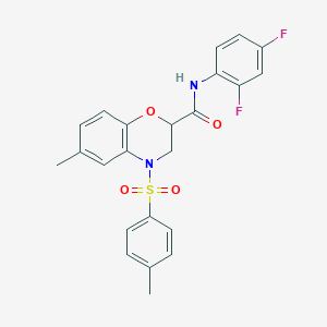 N-(2,4-difluorophenyl)-6-methyl-4-[(4-methylphenyl)sulfonyl]-3,4-dihydro-2H-1,4-benzoxazine-2-carboxamide