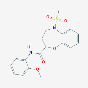 N-(2-methoxyphenyl)-5-(methylsulfonyl)-2,3,4,5-tetrahydro-1,5-benzoxazepine-2-carboxamide