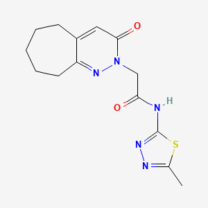 N-(5-methyl-1,3,4-thiadiazol-2-yl)-2-(3-oxo-3,5,6,7,8,9-hexahydro-2H-cyclohepta[c]pyridazin-2-yl)acetamide