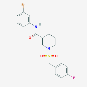 N-(3-bromophenyl)-1-[(4-fluorobenzyl)sulfonyl]piperidine-3-carboxamide