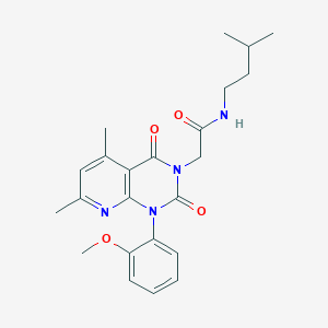 2-[1-(2-methoxyphenyl)-5,7-dimethyl-2,4-dioxo-1,4-dihydropyrido[2,3-d]pyrimidin-3(2H)-yl]-N-(3-methylbutyl)acetamide