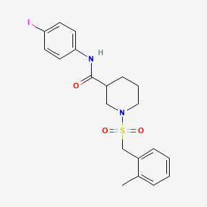 N-(4-iodophenyl)-1-[(2-methylbenzyl)sulfonyl]piperidine-3-carboxamide