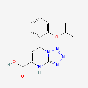 molecular formula C14H15N5O3 B11229404 7-[2-(Propan-2-yloxy)phenyl]-4,7-dihydrotetrazolo[1,5-a]pyrimidine-5-carboxylic acid 