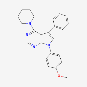 7-(4-methoxyphenyl)-5-phenyl-4-(piperidin-1-yl)-7H-pyrrolo[2,3-d]pyrimidine