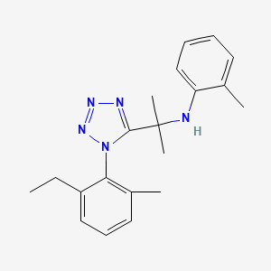 N-{2-[1-(2-ethyl-6-methylphenyl)-1H-tetrazol-5-yl]propan-2-yl}-2-methylaniline