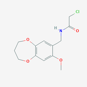 2-chloro-N-[(8-methoxy-3,4-dihydro-2H-1,5-benzodioxepin-7-yl)methyl]acetamide