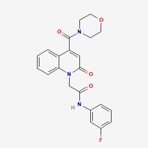 molecular formula C22H20FN3O4 B11229465 N-(3-fluorophenyl)-2-[4-(morpholin-4-ylcarbonyl)-2-oxoquinolin-1(2H)-yl]acetamide 