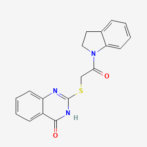 2-{[2-(2,3-dihydro-1H-indol-1-yl)-2-oxoethyl]sulfanyl}quinazolin-4(3H)-one