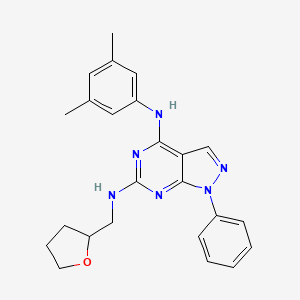 N~4~-(3,5-dimethylphenyl)-1-phenyl-N~6~-(tetrahydrofuran-2-ylmethyl)-1H-pyrazolo[3,4-d]pyrimidine-4,6-diamine