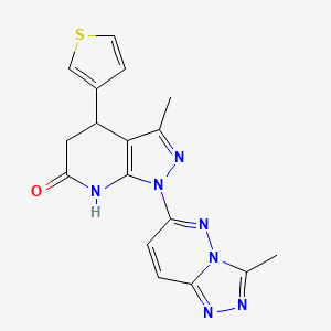 3-methyl-1-(3-methyl[1,2,4]triazolo[4,3-b]pyridazin-6-yl)-4-(thiophen-3-yl)-4,5-dihydro-1H-pyrazolo[3,4-b]pyridin-6-ol