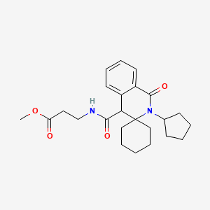 methyl N-[(2'-cyclopentyl-1'-oxo-1',4'-dihydro-2'H-spiro[cyclohexane-1,3'-isoquinolin]-4'-yl)carbonyl]-beta-alaninate