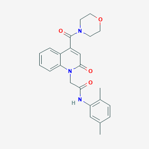 molecular formula C24H25N3O4 B11229599 N-(2,5-dimethylphenyl)-2-[4-(morpholin-4-ylcarbonyl)-2-oxoquinolin-1(2H)-yl]acetamide 