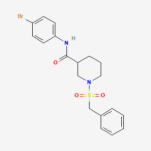 1-(benzylsulfonyl)-N-(4-bromophenyl)piperidine-3-carboxamide