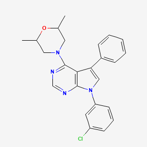 7-(3-chlorophenyl)-4-(2,6-dimethylmorpholin-4-yl)-5-phenyl-7H-pyrrolo[2,3-d]pyrimidine