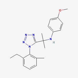 molecular formula C20H25N5O B11229628 N-{2-[1-(2-ethyl-6-methylphenyl)-1H-tetrazol-5-yl]propan-2-yl}-4-methoxyaniline 