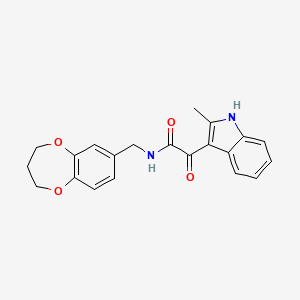 N-(3,4-dihydro-2H-1,5-benzodioxepin-7-ylmethyl)-2-(2-methyl-1H-indol-3-yl)-2-oxoacetamide