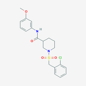 1-[(2-chlorobenzyl)sulfonyl]-N-(3-methoxyphenyl)piperidine-3-carboxamide