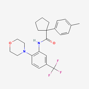 1-(4-methylphenyl)-N-[2-(morpholin-4-yl)-5-(trifluoromethyl)phenyl]cyclopentanecarboxamide