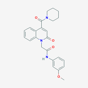 N-(3-methoxyphenyl)-2-[2-oxo-4-(piperidin-1-ylcarbonyl)quinolin-1(2H)-yl]acetamide