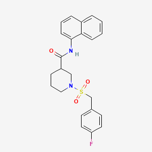 1-[(4-fluorobenzyl)sulfonyl]-N-(naphthalen-1-yl)piperidine-3-carboxamide