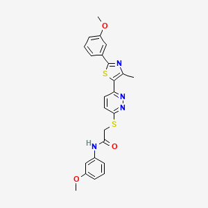 N-(3-methoxyphenyl)-2-((6-(2-(3-methoxyphenyl)-4-methylthiazol-5-yl)pyridazin-3-yl)thio)acetamide