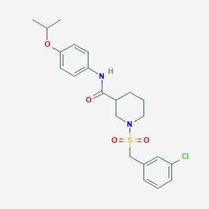 1-[(3-chlorobenzyl)sulfonyl]-N-[4-(propan-2-yloxy)phenyl]piperidine-3-carboxamide