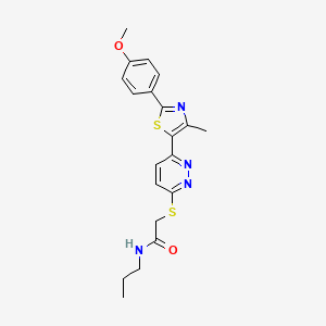 2-((6-(2-(4-methoxyphenyl)-4-methylthiazol-5-yl)pyridazin-3-yl)thio)-N-propylacetamide