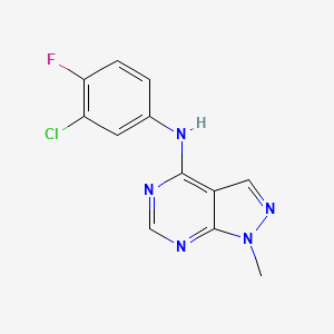 N-(3-chloro-4-fluorophenyl)-1-methyl-1H-pyrazolo[3,4-d]pyrimidin-4-amine