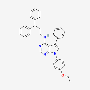 molecular formula C35H32N4O B11229848 N-(3,3-diphenylpropyl)-7-(4-ethoxyphenyl)-5-phenyl-7H-pyrrolo[2,3-d]pyrimidin-4-amine 