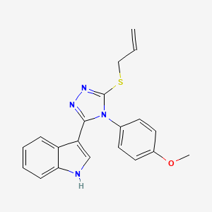 molecular formula C20H18N4OS B11229878 3-(5-(allylthio)-4-(4-methoxyphenyl)-4H-1,2,4-triazol-3-yl)-1H-indole 