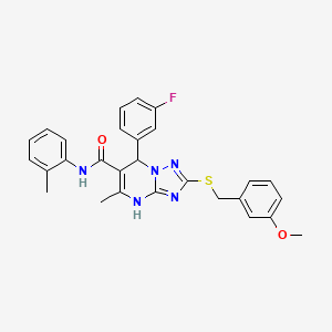 7-(3-fluorophenyl)-2-[(3-methoxybenzyl)sulfanyl]-5-methyl-N-(2-methylphenyl)-4,7-dihydro[1,2,4]triazolo[1,5-a]pyrimidine-6-carboxamide