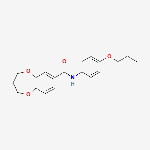 N-(4-propoxyphenyl)-3,4-dihydro-2H-1,5-benzodioxepine-7-carboxamide