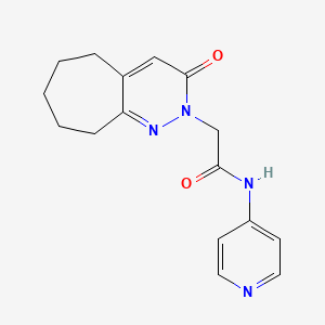 molecular formula C16H18N4O2 B11229907 2-(3-oxo-3,5,6,7,8,9-hexahydro-2H-cyclohepta[c]pyridazin-2-yl)-N-(pyridin-4-yl)acetamide 