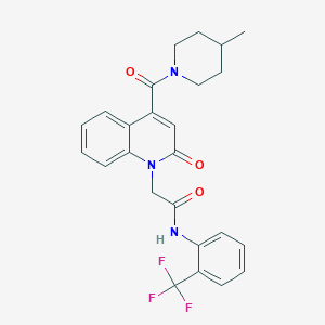 2-{4-[(4-methylpiperidin-1-yl)carbonyl]-2-oxoquinolin-1(2H)-yl}-N-[2-(trifluoromethyl)phenyl]acetamide