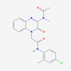 N-(4-{[(4-Chloro-2-methylphenyl)carbamoyl]methyl}-3-oxo-3,4-dihydroquinoxalin-2-YL)-N-methylacetamide