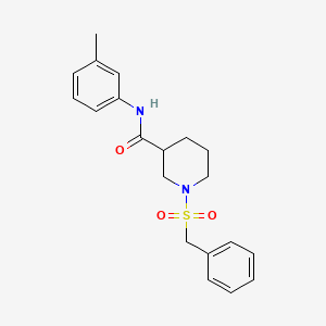 molecular formula C20H24N2O3S B11229948 1-(benzylsulfonyl)-N-(3-methylphenyl)piperidine-3-carboxamide 