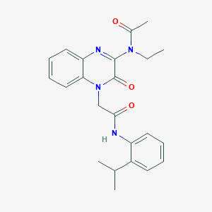 N-ethyl-N-[3-oxo-4-(2-oxo-2-{[2-(propan-2-yl)phenyl]amino}ethyl)-3,4-dihydroquinoxalin-2-yl]acetamide