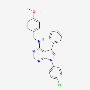 7-(4-chlorophenyl)-N-(4-methoxybenzyl)-5-phenyl-7H-pyrrolo[2,3-d]pyrimidin-4-amine